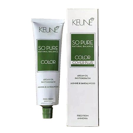 Keune So Pure Color Cover Plus 4.00 - Castanho Médio 60ml