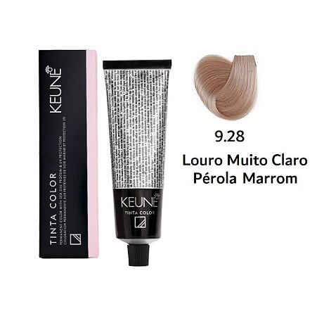 Keune Tinta Color 9.28 Louro Muito Claro Pérola Marrom + Developer 30vol