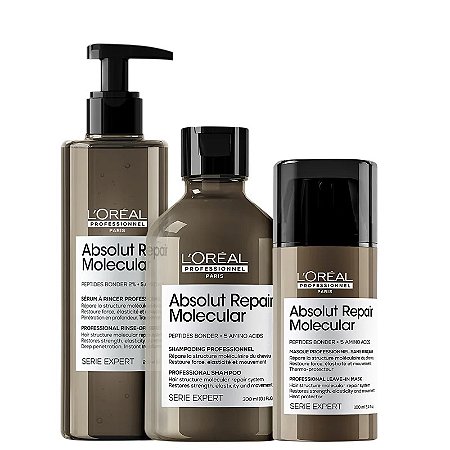 Loreal Professionnel Absolut Repair Molecular - Kit Shampoo Leave-in e Sérum