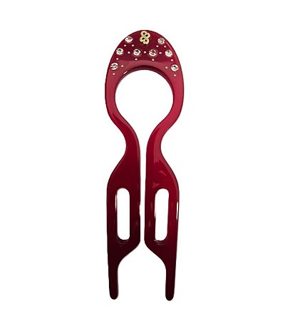 Bianca Hair Pin Grande com Strass Vinho 70 052 BJ