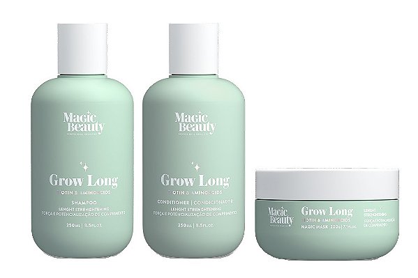Magic Beauty Grow Long - Kit Shampoo Condicionador e Máscara