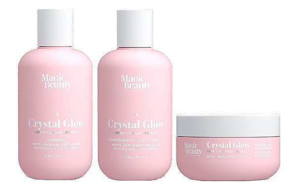 Magic Beauty Crystal Glow - Kit Shampoo Condicionador e Máscara