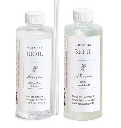 Greenswet Alecrim - Kit Refil Difusor + Refil Sabonete Líquido