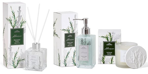 Greenswet Alecrim - Kit Difusor de Ambiente + Sabonete Líquido + Vela