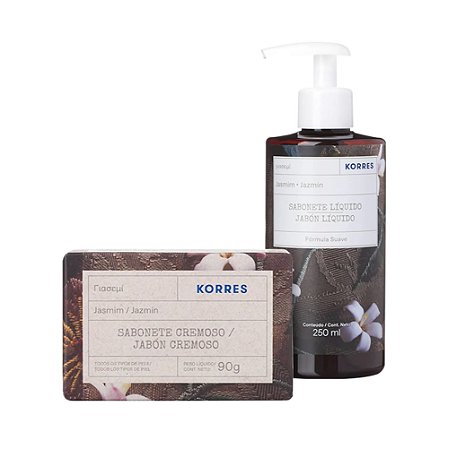Korres Jasmim - Kit Sabonete em Barra + Sabonete Líquido