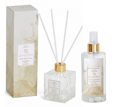 Greenswet Quartzo Branco - Kit Difusor de Ambiente + Home Spray