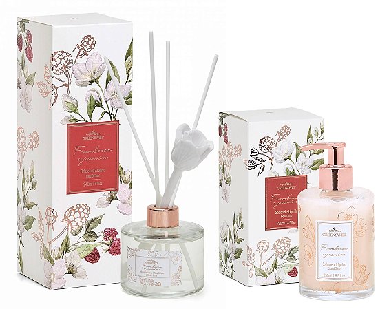 Greenswet Framboesa e Jasmim - Kit Difusor de Ambiente + Sabonete Líquido