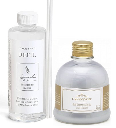 Greenswet Lavanda - Kit Refil Difusor + Refil Sabonete Líquido