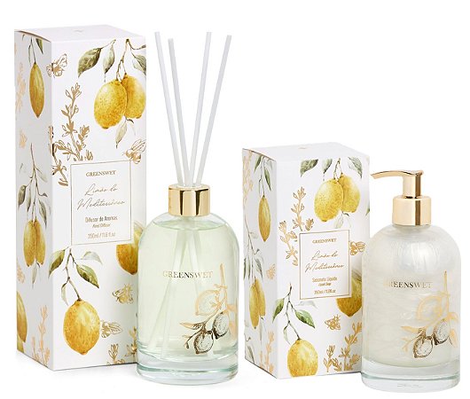 Greenswet Limão do Mediterrâneo - Kit Difusor de Ambiente + Sabonete Líquido