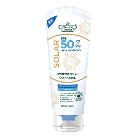 Flores e Vegetais Protetor Solar Corporal FPS 50 200g