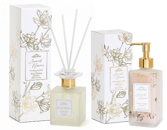 Greenswet Sweet Flower - Kit Difusor de Ambiente + Sabonete Líquido