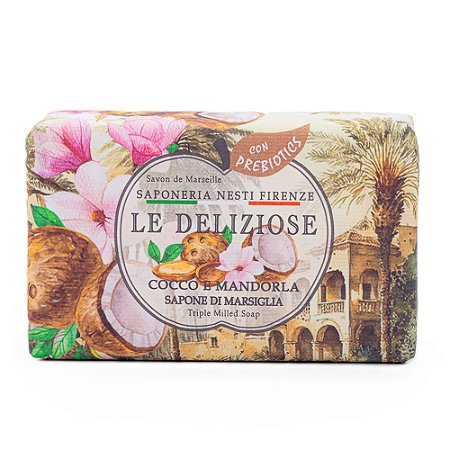 Nesti Dante Le Deliziose - Sabonete Barra Coco e Amêndoas 150g