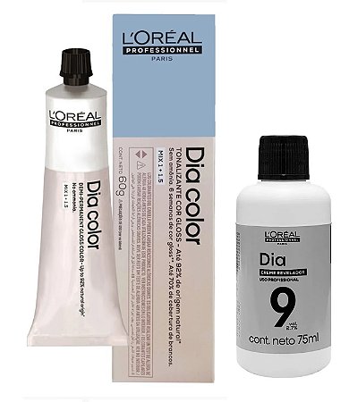 Loreal Dia Color 8.1 Louro Claro Acinzentado + Creme Revelador 9vol
