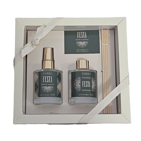 Herbo Festa (Romã e Canela) -  Kit Difusor e Home Spray 60ml