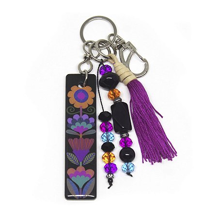 EA Chaveiro Totem Floral Bate e Volta