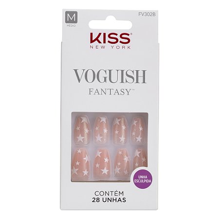 Kiss NY Unhas Postiças BAilarina  Voguish Fantasy - In the Stars FV302B