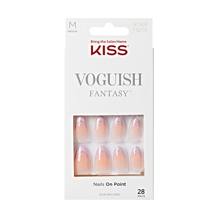 Kiss NY Unhas Postiças Amendoada Voguish Fantasy - Fairy Tale FV301B