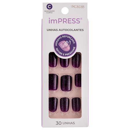 Kiss NY Impress Unhas Autocolantes Quadrado Curta - After Tought