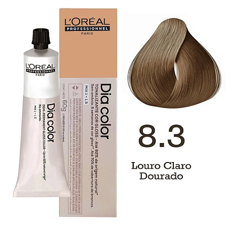Loreal Dia Color 8.3 Louro Claro Dourado + Creme Revelador 15vol 120ml