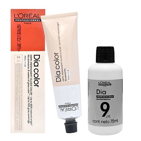 Loreal Dia Color 5.5 Castanho Claro Acaju + Creme Revelador 9vol