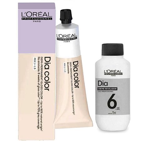 Loreal Dia Color 8.2 Louro Claro Irisado + Creme Revelador 6vol