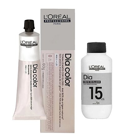 Loreal Dia Color 4.15 Castanho Acinzentado Acaju  + Creme Revelador 15vol