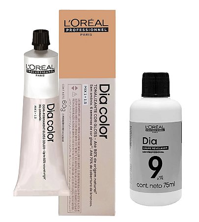 Loreal Dia Color 5.35 Castanho Claro Dourado Acaju + Creme Revelador 9vol
