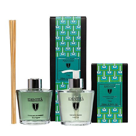 Identita Tre - Kit Difusor + Sabonete Líquido Alecrim, Vanilla e Lavanda