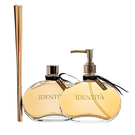 Identita Sauvage Onça - Kit Difusor + Sabonete Líquido Signora Vanilla, Apricot e Mandarina