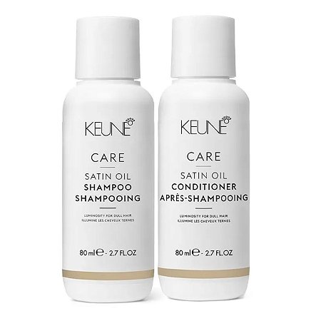 Keune Satin Oil - Kit Shampoo e Condicionador 80ml