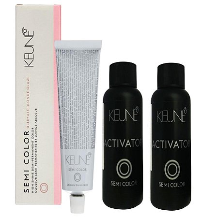 Keune Semi Color Ultimate Blonde Glaze Silver Lilac + 2 Activator