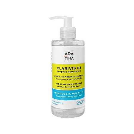 Ada Tina Clarivis B3 - Gel Limpeza Clareador Concentrado 250ml