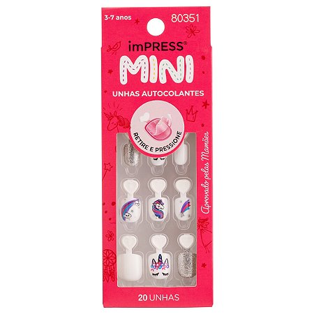 Kiss NY Impress Unha Postiça Infantil Mini - Mystical Unicorn