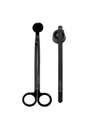 Lenvie Aparador + Abafador de Vela Metálico Preto