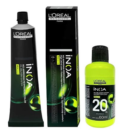 Loreal Inoa 6.66 Louro Escuro Vermelho Profundo + Ox 20vol