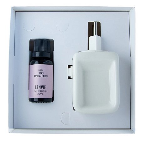 Lenvie Figo Ambarado - Kit Aromatizador Elétrico+ Óleo Concentrado