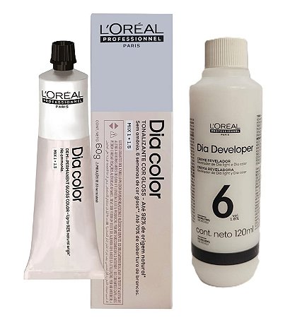 Loreal Dia Color 3 Castanho Escuro + Creme Revelador 6vol 120ml