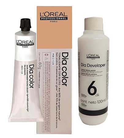 Loreal Dia Color 6.3 Louro Escuro Dourado + Creme Revelador 6vol 120ml