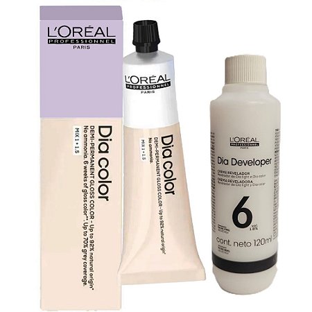Loreal Dia Color 8.2 Louro Claro Irisado + Creme Revelador 6vol 120ml