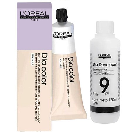 Loreal Dia Color 8.2 Louro Claro Irisado + Creme Revelador 9vol 120ml