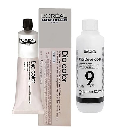 Loreal Dia Color 4.15 Castanho Acinzentado Acaju + Creme Revelador 9vol 120ml