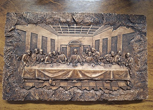 Miráculo Quadro Santa Ceia 20cm