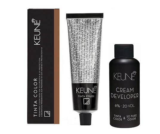 Keune Tinta Color 5.81 Castanho Claro Marrom Cinza + Developer 20vol