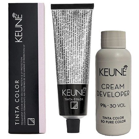 Keune Tinta Color 7.28 Louro Médio Pérola Marrom+ Developer 30vol