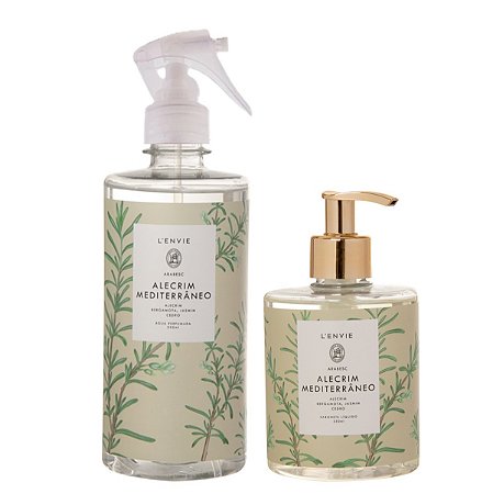 Lenvie Alecrim Mediterrâneo - Kit Água Perfumada e Sabonete Líquido