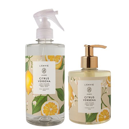 Lenvie Citrus Verbena - Kit Água Perfumada e Sabonete Líquido