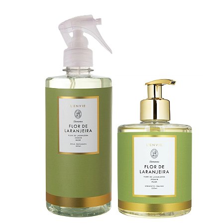 Lenvie Flor de Laranjeira - Kit Água Perfumada e Sabonete Líquido
