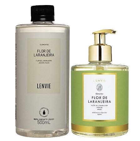 Lenvie Flor de Laranjeira - Kit Sabonete Líquido e Refil