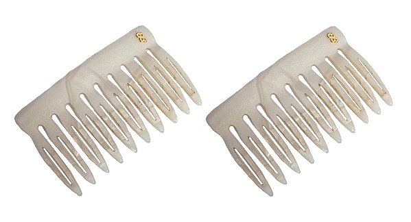 Kit 2 Pentes de Cabelo Bianca Vênus Madrepérola 90 004 FB