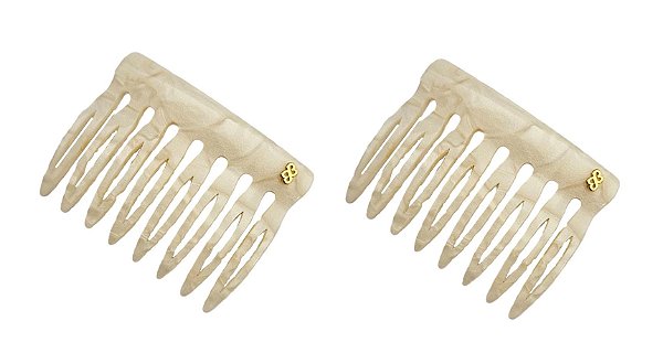 Kit 2 Pentes de Cabelo Vênus Bianca Madrepérola 90 005 FB